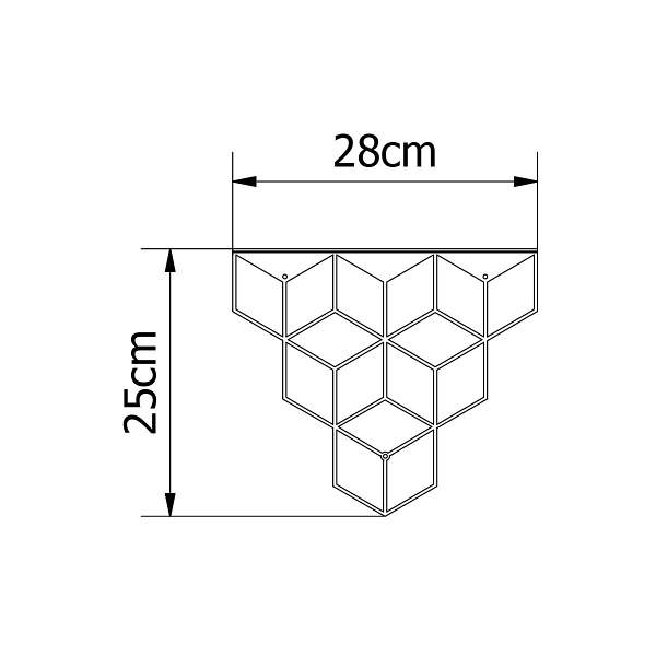 Półka Stiga / PS Black - POLYHEDRA